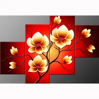 

Hot sell Diamond Painting Embroidery Kit Pictures of Rhinestones Flower Multi-Picture Combination Triptych Decoration