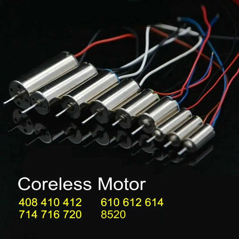 

High Quality Powerful 3.7V Coreless Motor 8520 716 720 714 610 for RC Helicopter Quadcopter Small Motor with Motor Pinion Blades