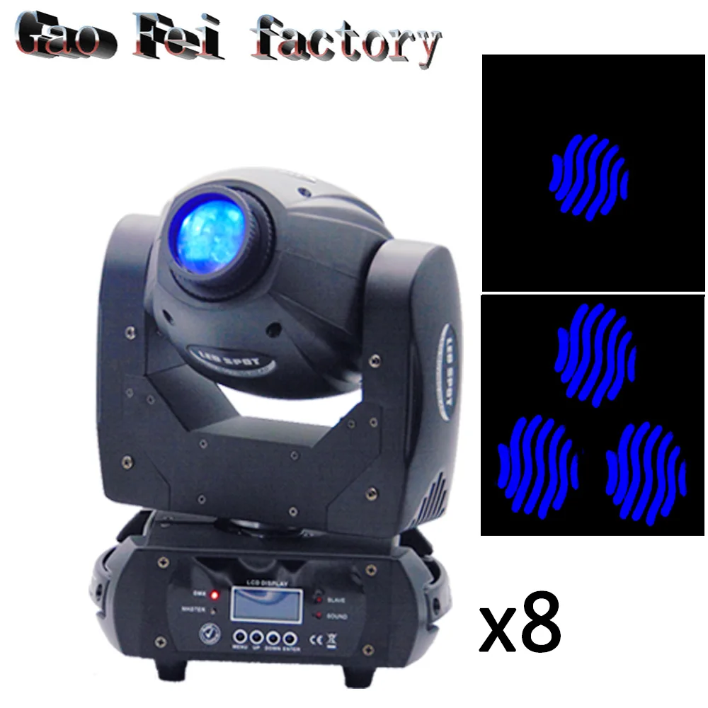 

8pcs/lot 60W Moving Head Light 3 Face Prism DMX Controller LED Spot Light for Stage moving head lights china