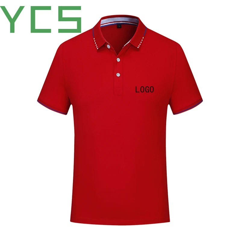 Рубашка поло YCS Store Мужская хлопковая повседневная однотонная с коротким рукавом