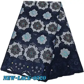

Hot selling Light african swiss voile lace high quality best cotton France lace fabric for wedding 5 yards/piece LS004