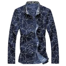Feitong модная мужская рубашка с принтом летние модные рубашки мужские Рубашки повседневные свободные пляжные топы с длинными рукавами