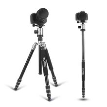 Buy online Zomei Z818 Professional Aluminium Alloy Tripod Kit Monopod For DSLR Camera Five Colors Available Light Compact Portable
