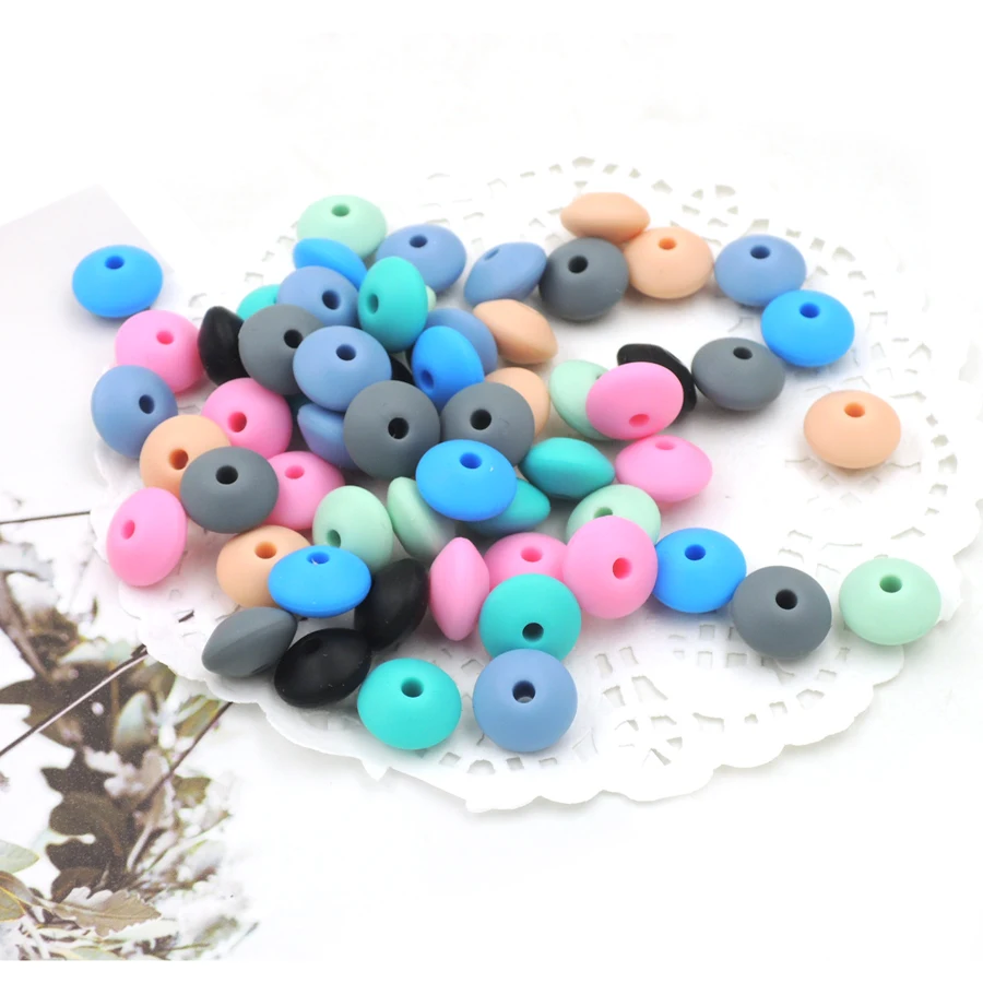 Бусины разделители серые бирюзовые Мятные 7*12 мм|teether silicone|baby teetherbaby teether silicone |