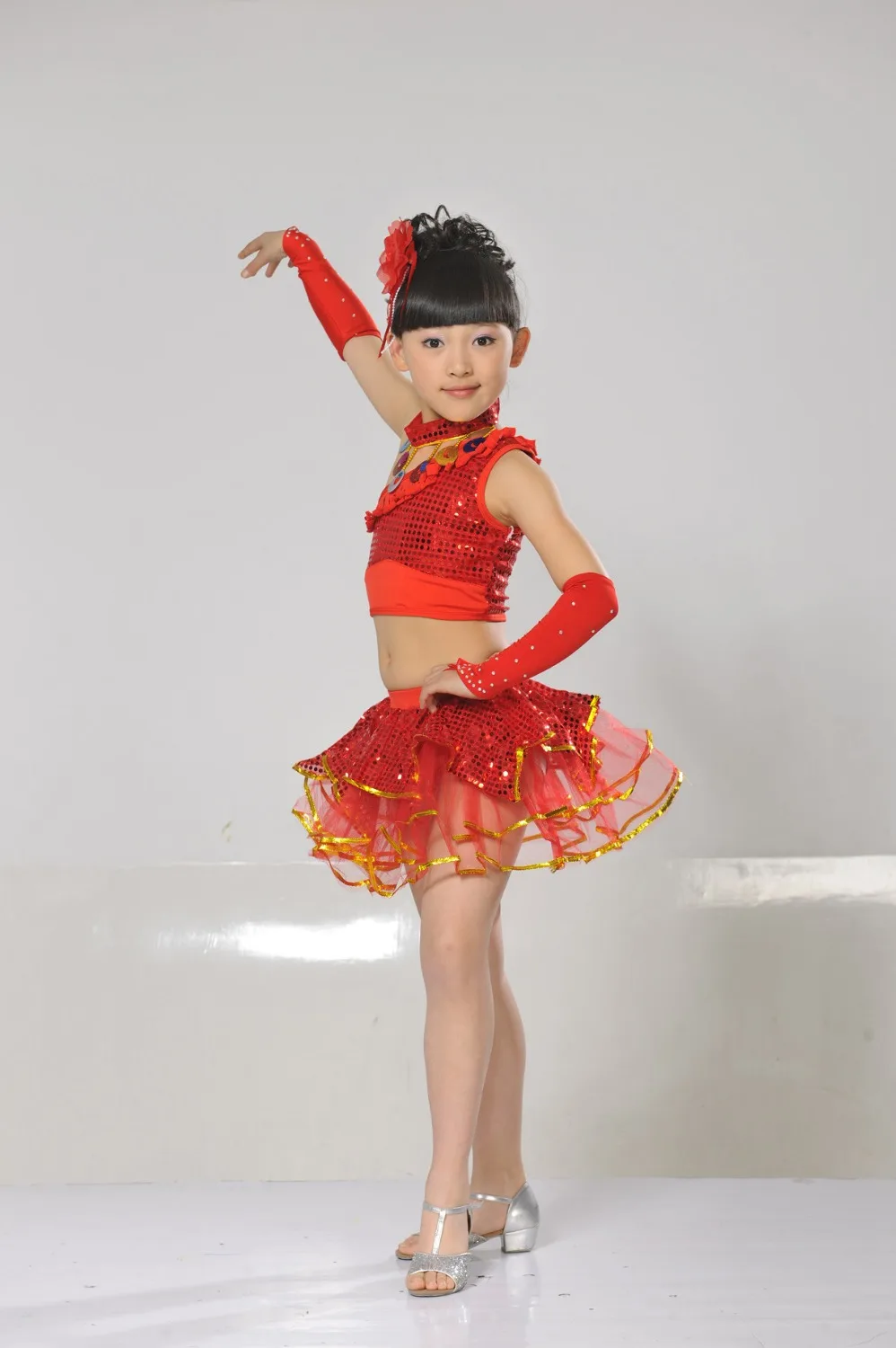Детское балетное платье с блестками для латиноамериканских танцев|dress latin|dance