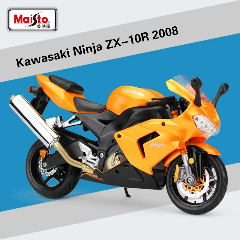 Высокая имитация 1:12 Kawasaki Ninja ZX-10R 2010 сплав модель мотоцикла металлический мотоцикл игрушки Детские подарки