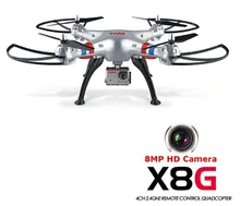 SYMA X8G Headless Modus 2.4 GHz 6 axis RC Quadcopter drone dengan Kamera 8.0MP 3D Gulungan Remote Control mainan drone