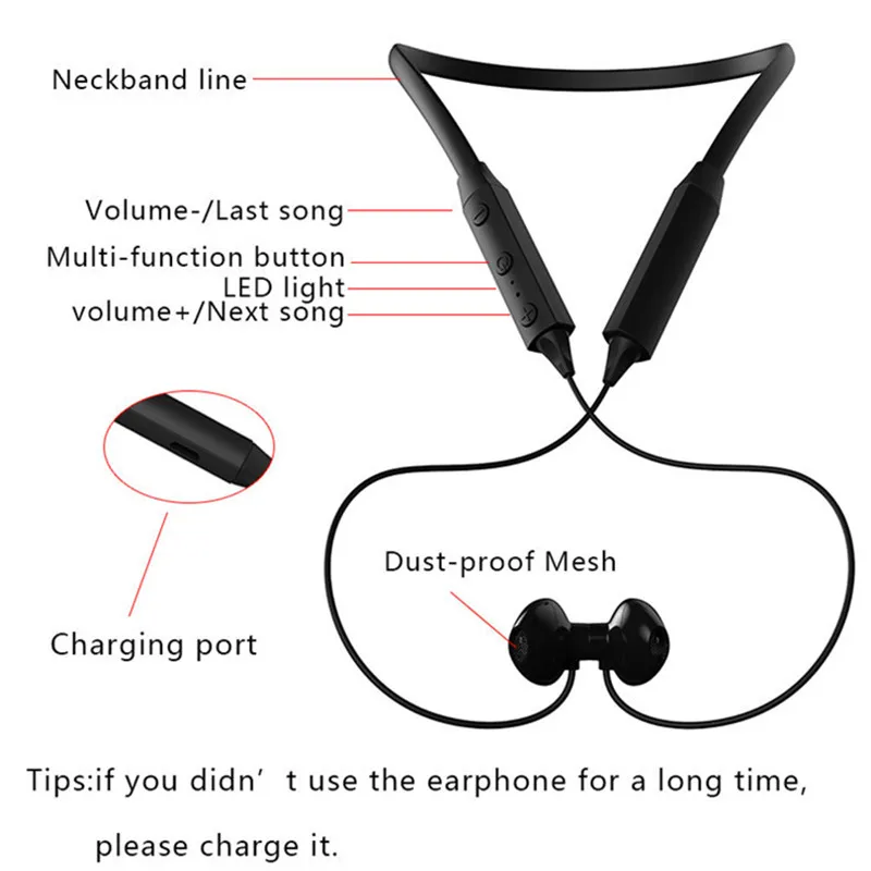 Новые портативные Bluetooth наушники TCunPT беспроводные стерео с басами HIFI микрофоном