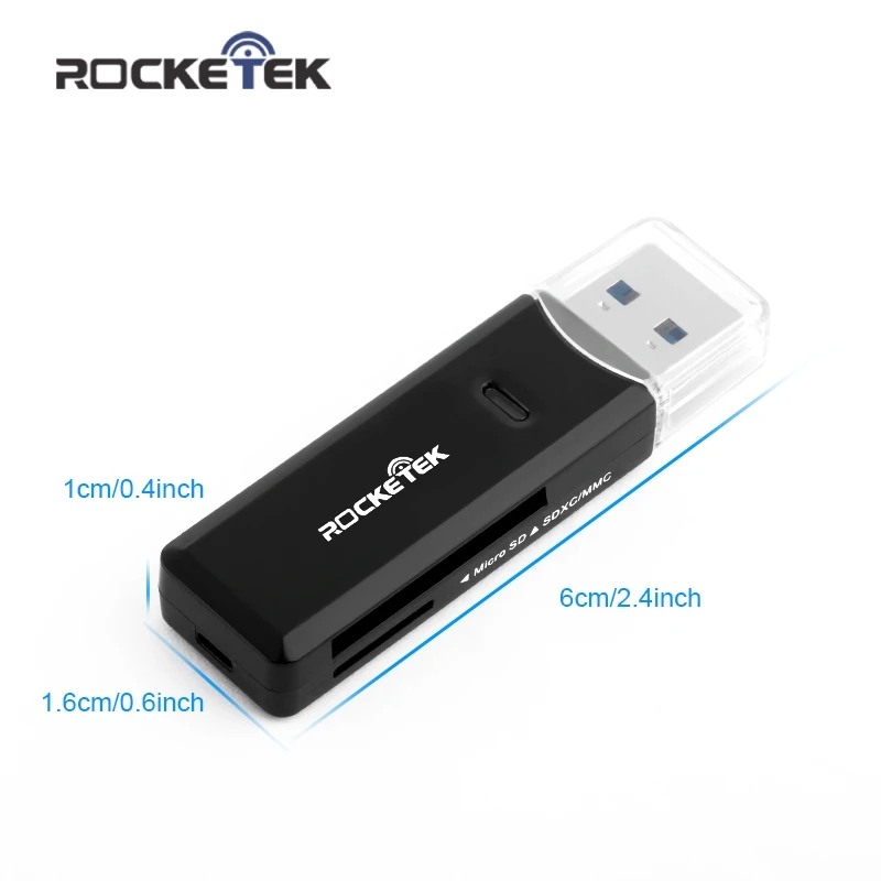 Rocketek Высокое качество usb 3,0 multi 2 в 1 памяти otg Телефон card reader 5 Гбит/с адаптер для SD/TF micro SD pc компьютер интимные аксессуары