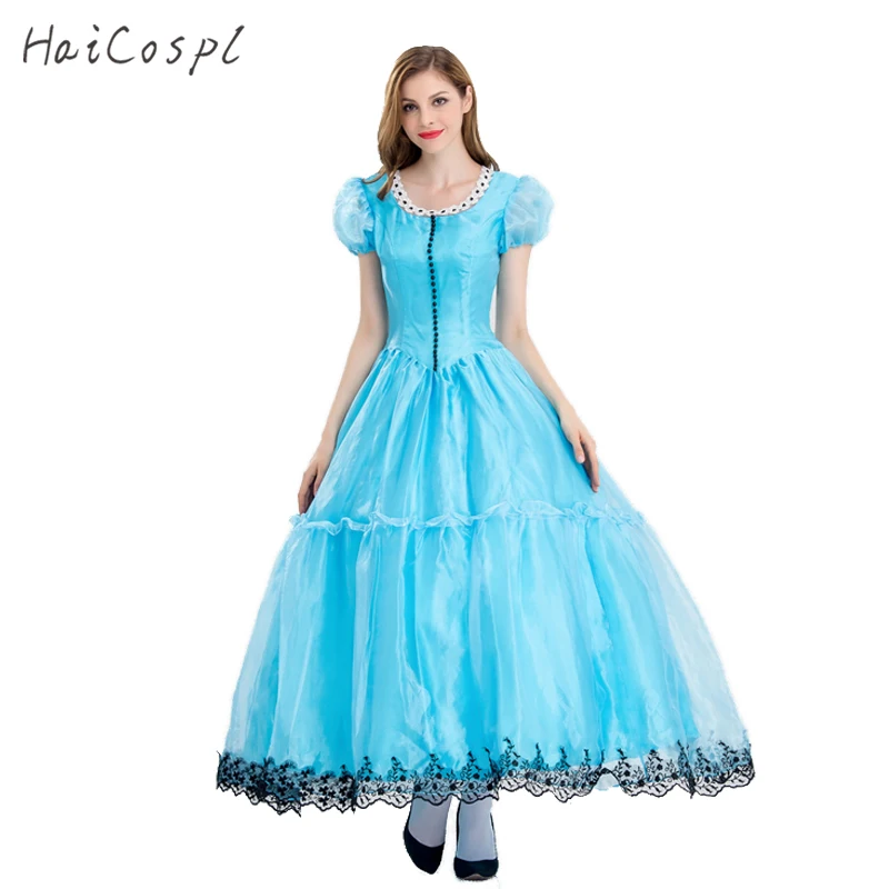 

Alice in Wonderland Costumes Alice Cosplay Dress Princess Quess Female Blue Sexy Dresses Party Dancing Wear Elegant Women Fancy