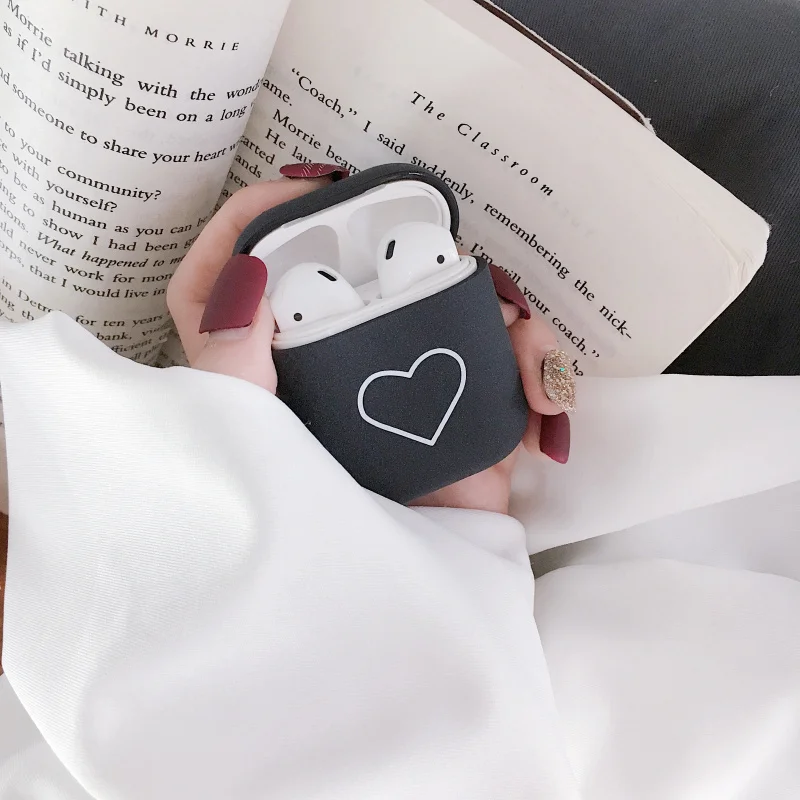 Матовый однотонный защитный чехол для AirPods PC зарядки Airpod Жесткий Чехол наушников