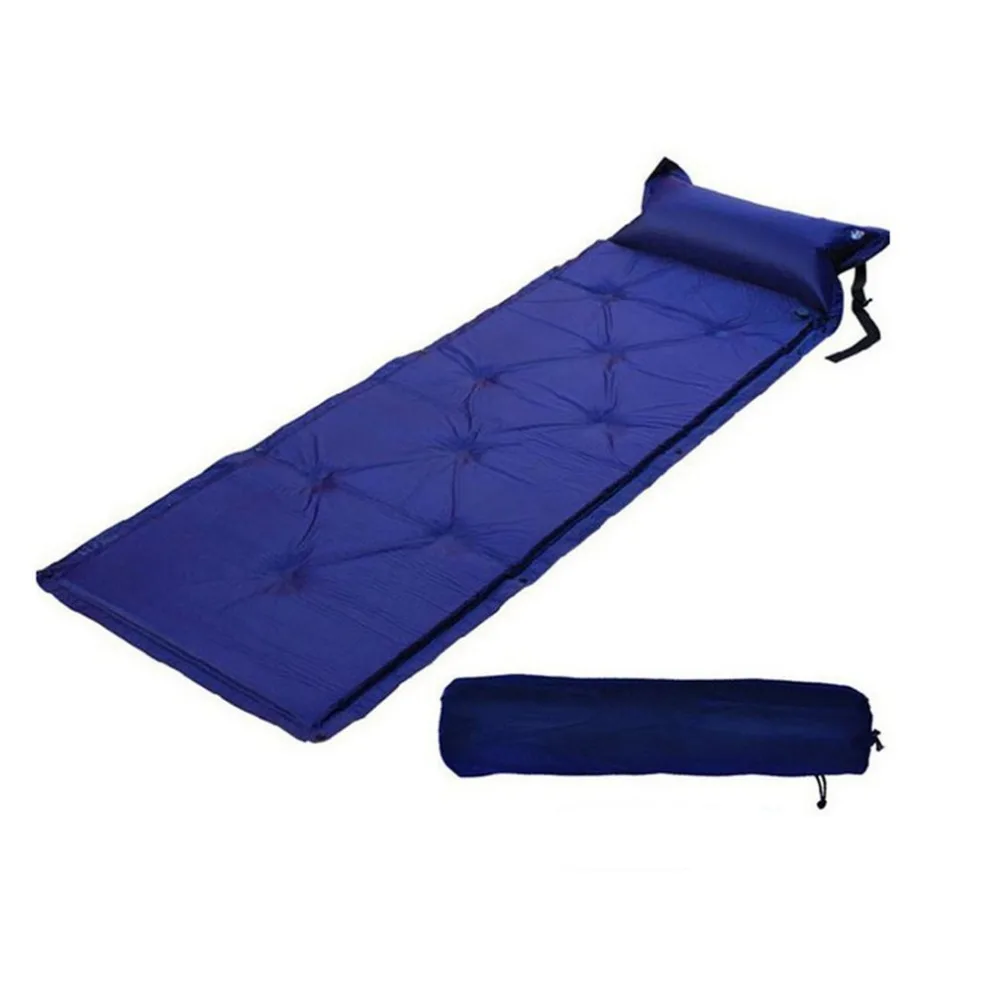 

Hot Self Inflating Camping Roll Mat Sleeping Bed Inflatable Pillow Mattress +Bag Camping Pad Picnic Beach Mat Air Mattress Bed