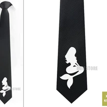 Мужские жаккардовые тканые узкие галстуки с рисунком русалки, 2,", 6 см, галстук для свадебной вечеринки, галстук для жениха, запонки, LK074M