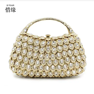XIYUAN BRAND Casual Ladies Tote Bags Designer Crystal Diamond Women Messenger Bags Famous Brand Luxury Handbags female Bags