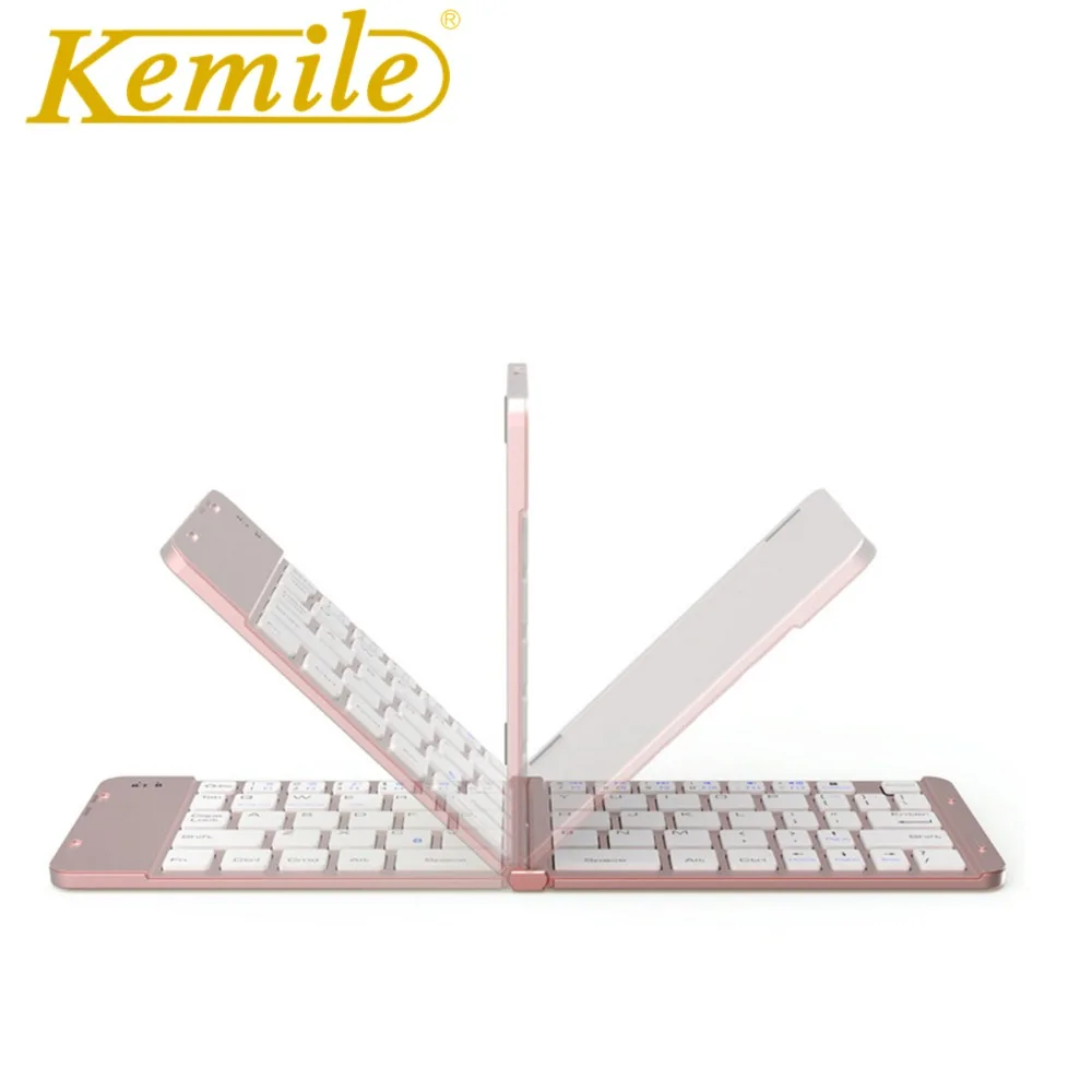 

Kemile Folding Universal Wireless Bluetooth 3.0 Keyboard for Lenovo Tablet Foldable Small Keyboard for Android Keypad Klavey