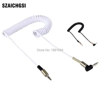 

SZAICHGSI Universal Audio Cable 3.5mm Jack Male to Male Plug Stereo Audio AUX Cable with Metal Spring for Smartphone 500pcs/lot