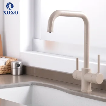 

XOXO Filter Kitchen Cold and Hot Faucet Drinking Water Blcak Deck Mounted Mixer Tap Brass Pure Filter Kitchen Sinks Taps 81028