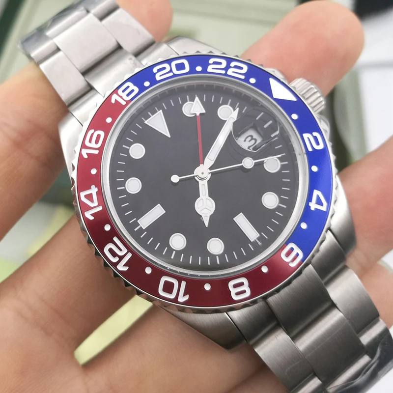 

New Designer GMT Ceramic Bezel Luxury Brand Mens Mechanical SS Automatic 2813 Movement Watch Sports AAA Watches men Wristwatches