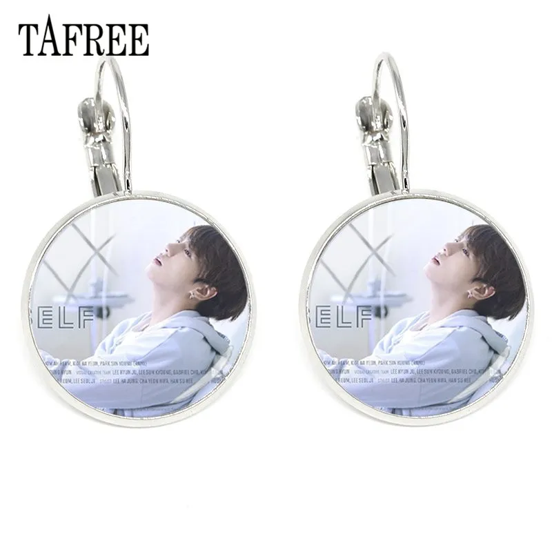 

TAFREE New 2018 Korean Fashion BTS Earrings Jewelry Bangtan Boys Album Clip Earrings Boucle d'oreille BTS54