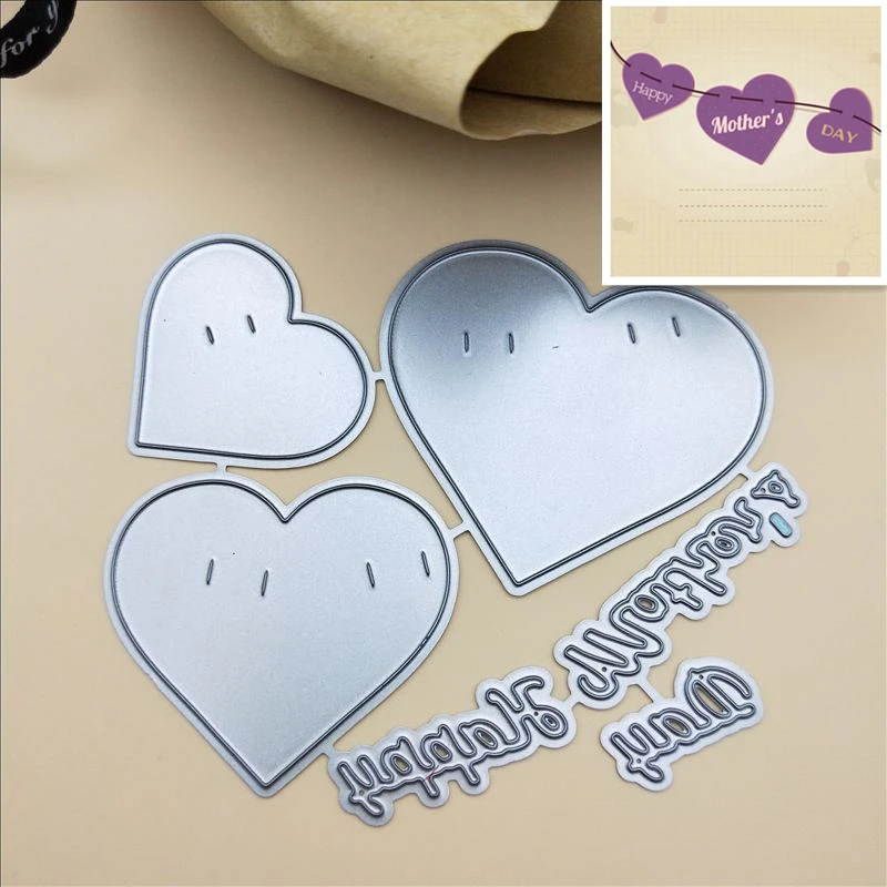 

Heart cutting dies Greeting Cards for Marriage 2019 for DIY Scrapbooking Embossing Cards Tool Decorative Crafts
