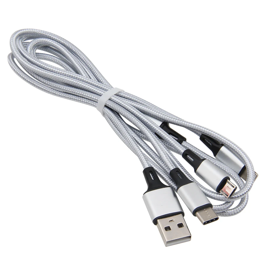 Tideseer 3 в 1 USB кабель для мобильного телефона, кабель для быстрой зарядки для iPhone X Xmax Xr samsung S9 S8 Xiaomi huawei
