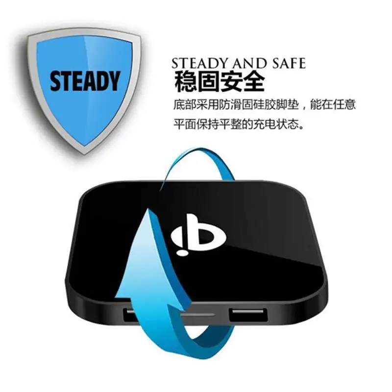 Black Classic 2USB Qi Wireless Charger Transmitter Charging Pad For Nexus 5 6 7 Lumia 1520 1020 930 920 Free Shipping