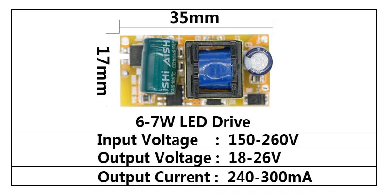 Светодиодный драйвер 1*3W 2*3 Вт 3*3W светодиодный свет AC85-265V Питание постоянный ток Напряжение Управление трансформаторы для "сделай сам"