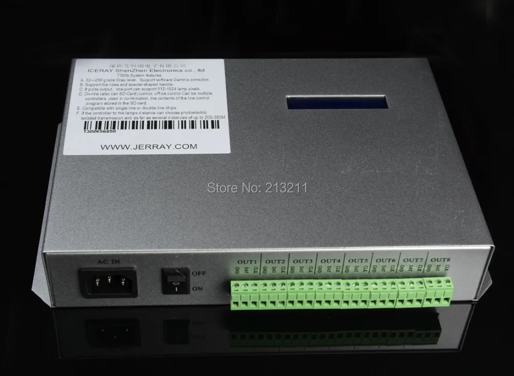 US $155.00 AA T300K T300K Led Pixel Controller RGB PC On Line Pixel Full Color Controller VIA PC SD Card 8 Ports 8192 Pixels Ws2811 Ws2801