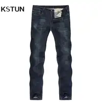 2019 Jeans Men Business Casual Classic Direct Straight Black Ultrathin Soft Breathable Long Trousers Businessman Gentlemen Jeans