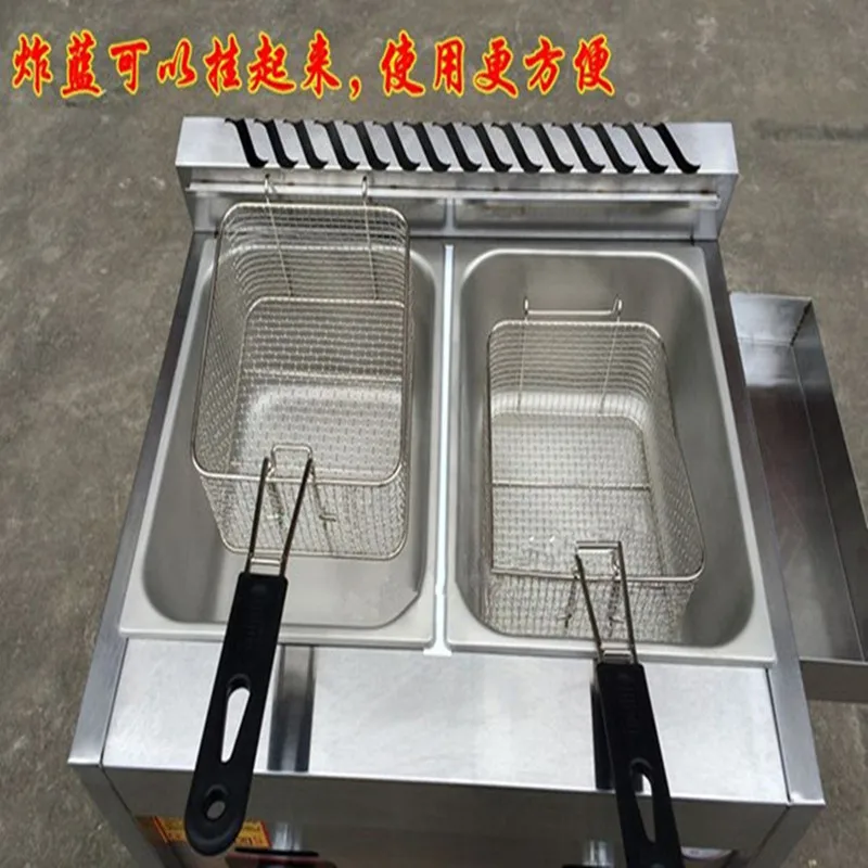 US $119.00 10L Commercial stainless steel LPG gas deep fryer for churros french fries chicken twister spiral tornado potato ZF