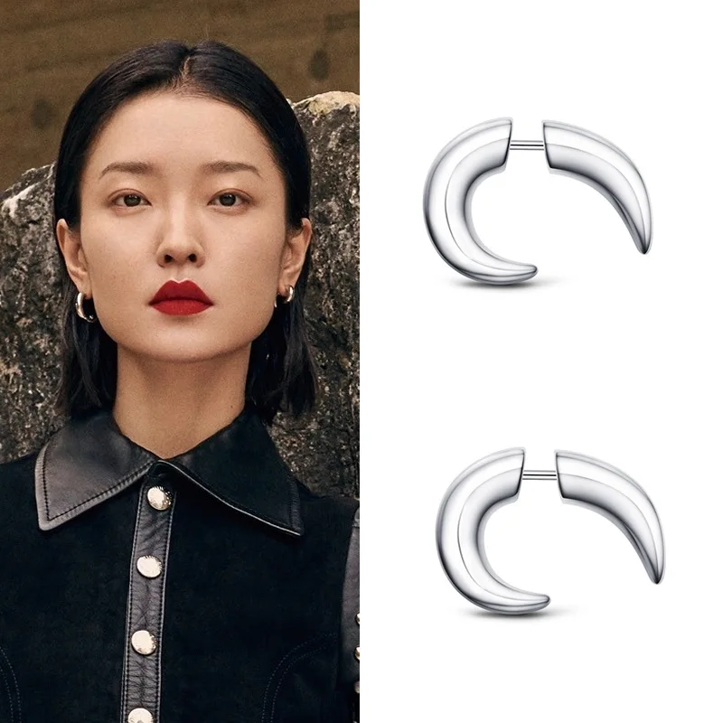 Круассан серьги для мужчин и женщин