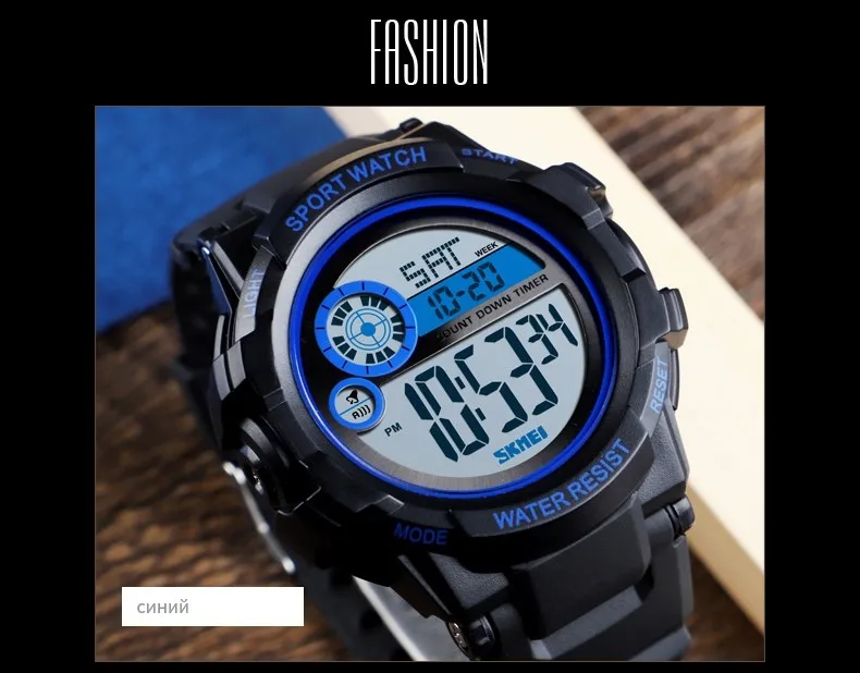 SKMEI Outdoor Sports Men Watch Digital Wristwatches Men Waterproof WeekDisplay Alarm Clock Digital Watches reloj hombre 1387