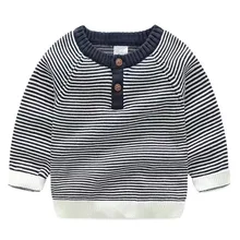 Осенний свитер для маленьких мальчиков; свитер в полоску; Повседневный Кардиган для мальчиков; Одежда для мальчиков; Детский свитер с длинными рукавами; детская одежда