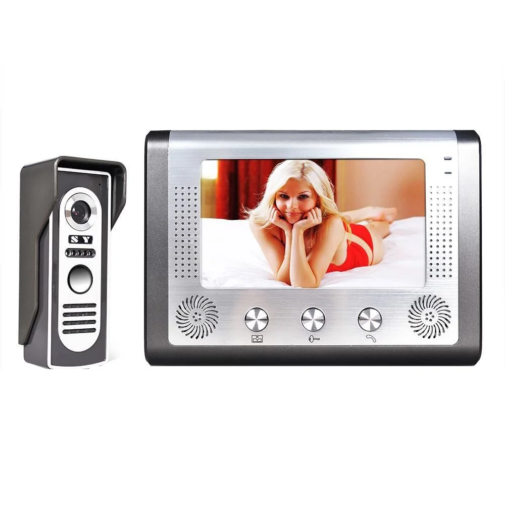 bilder für 7 ''TFT farb-video-türsprechanlage Intercom Türklingel System Kit IR Kamera türsprechanlage monitor Freisprecheinrichtung intercom bilder für 7 ''TFT farb-video-türsprechanlage Intercom Türklingel System Kit IR Kamera türsprechanlage monitor Freisprecheinrichtung intercom