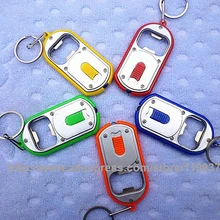 Быстрая DHL 200 шт 2 в 1 открывалка для бутылок пива светодиодный светильник брелок с упаковкой