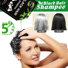 Tinte negro Para Cabello instantáneo, Champú Para Cabello, color gris y blanco, oscuro, brillante, envío directo