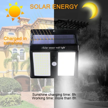 

Solar Lights Wireless Waterproof Outdoor Light Wall Lamp for Patio Deck Yard Garden with Motion Activated Auto On/Off