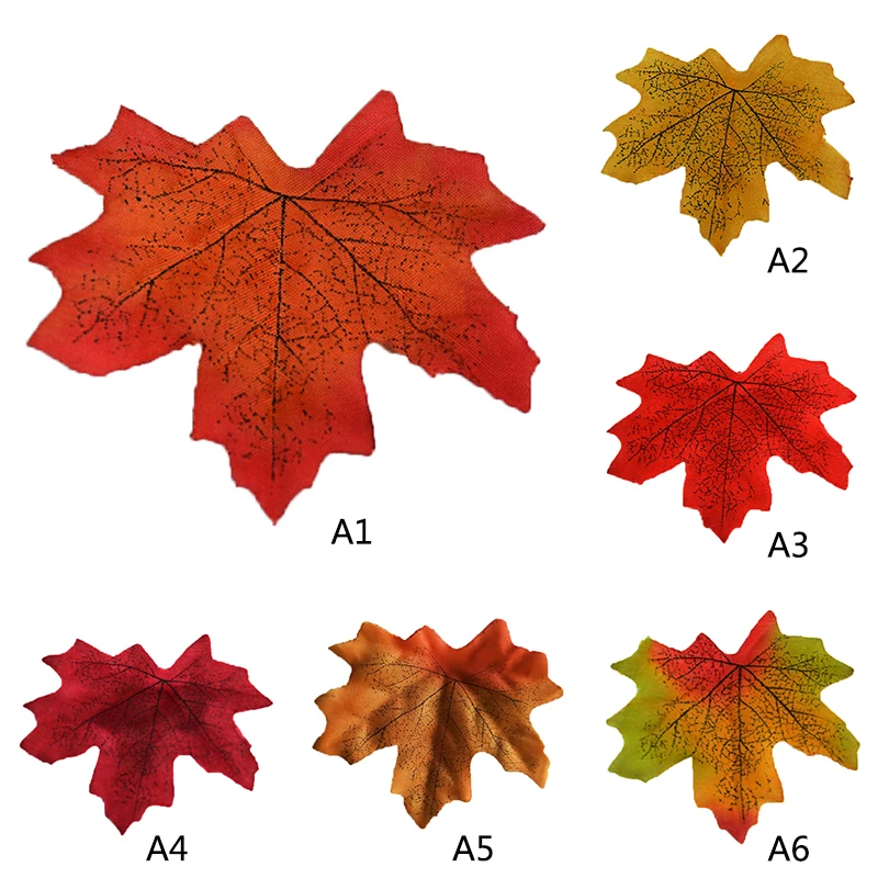 Домашний декор, 100 шт, разные цвета, осень, искусственные кленовые листья для свадеб, мероприятий и декорирования