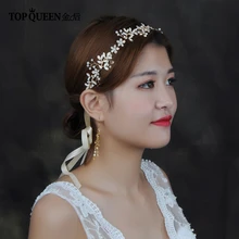 TOPQUEEN HP89 свадебное украшение для волос золотые аксессуары для волос для женщин Свадебное украшение на голову свадебная корона