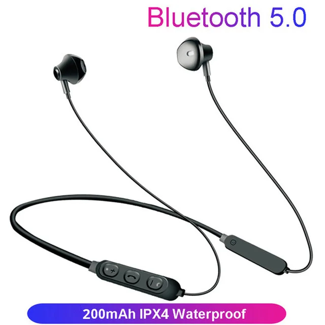 

wireless Bluetooth Earphone Headphone BT 5.0 Waterproof Sport Headsets Bass Stereo earpieces with Mic for iPhone Android xiaomi