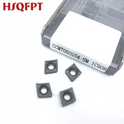 10 шт. CCMT060204 SM IC907/IC908 твердосплавный режущий инструмент последний резак токарный инструмент ЧПУ Режущий инструмент для станка вольфрам