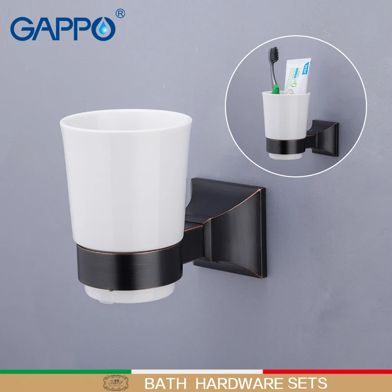 Держатель для стакана GAPPO латунный держатель стеклянных зубных щеток настенный