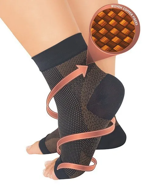 1 Pair Unisex Anti Fatigue Compression Foot Sleeves font b Football b font Cycling Running Boxing