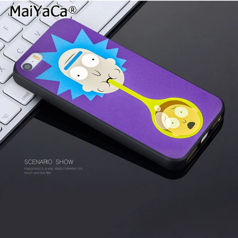 MaiYaCa для iphone 7 6 X Чехол Рик и Морти Пикл Рик Coque Оболочка Чехол для телефона для iphone 7 6X8 6s Plus 5 5S SE XS XR чехол