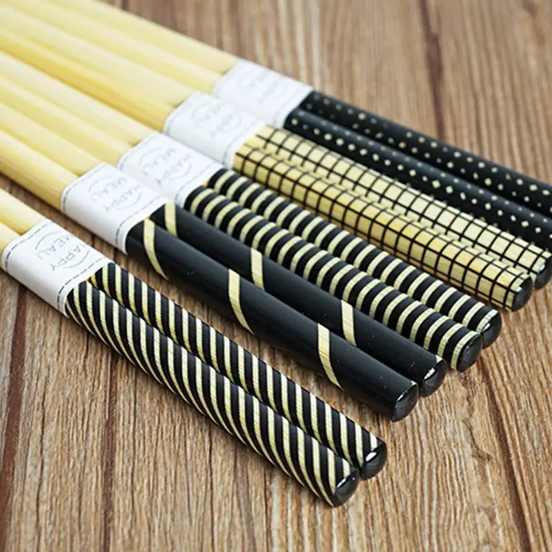 DoreenBeads, японский стиль, экологически чистые бамбуковые палочки с принтом, геометрические узоры для влюбленных сестер, детей, девочек, 22,5 см, 5 пар