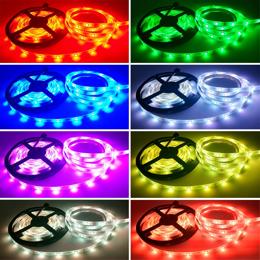 LED Strip Light RGBW RGB Waterproof 5m 10m 15m WiFi Music Control Diode Tape LED Stripe Ribbon WiFi Contrller EU Adapter DC 12V