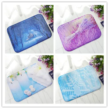 

Lavender Shower Room Water Uptake Non-slip Doormat For Entrance Door Mat Stepping Pad Flannel Thickening Bedroom A Living Carpet