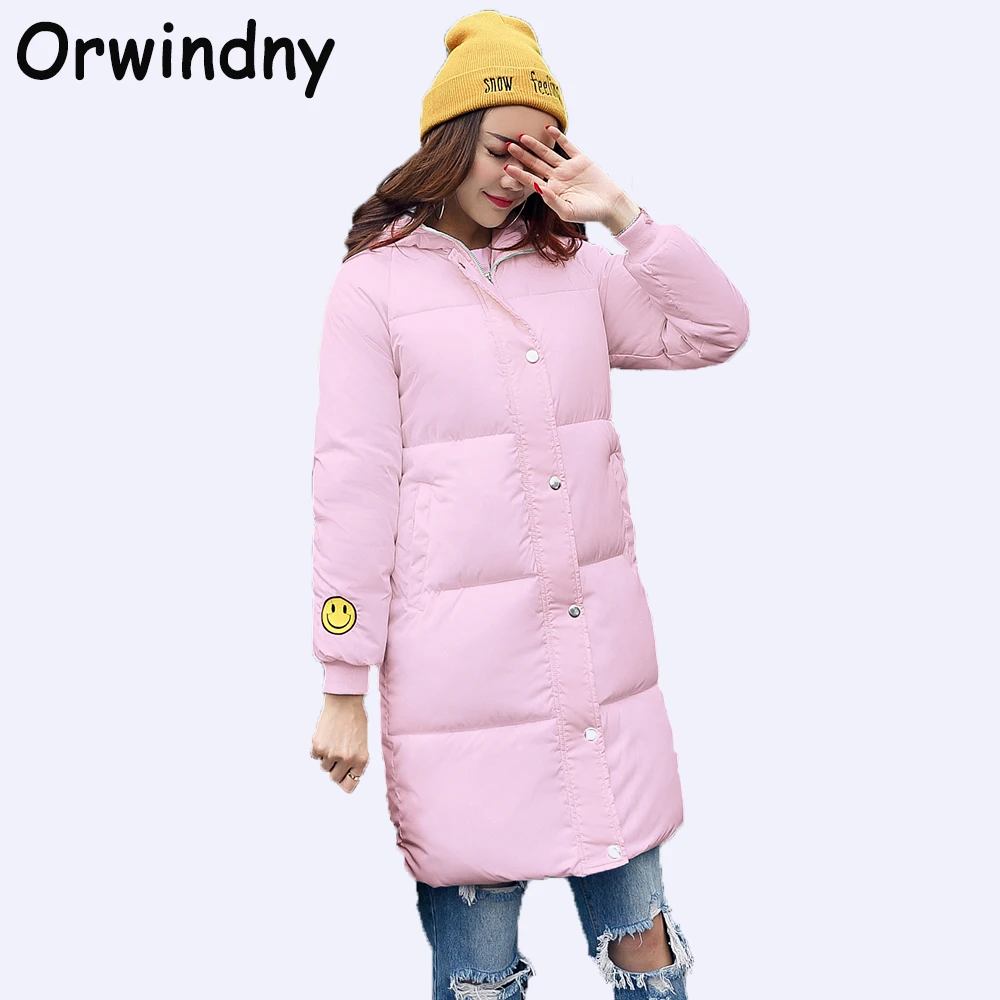 Buy Orwindny 2018 Winter Coat Women Pink Cotton Padded