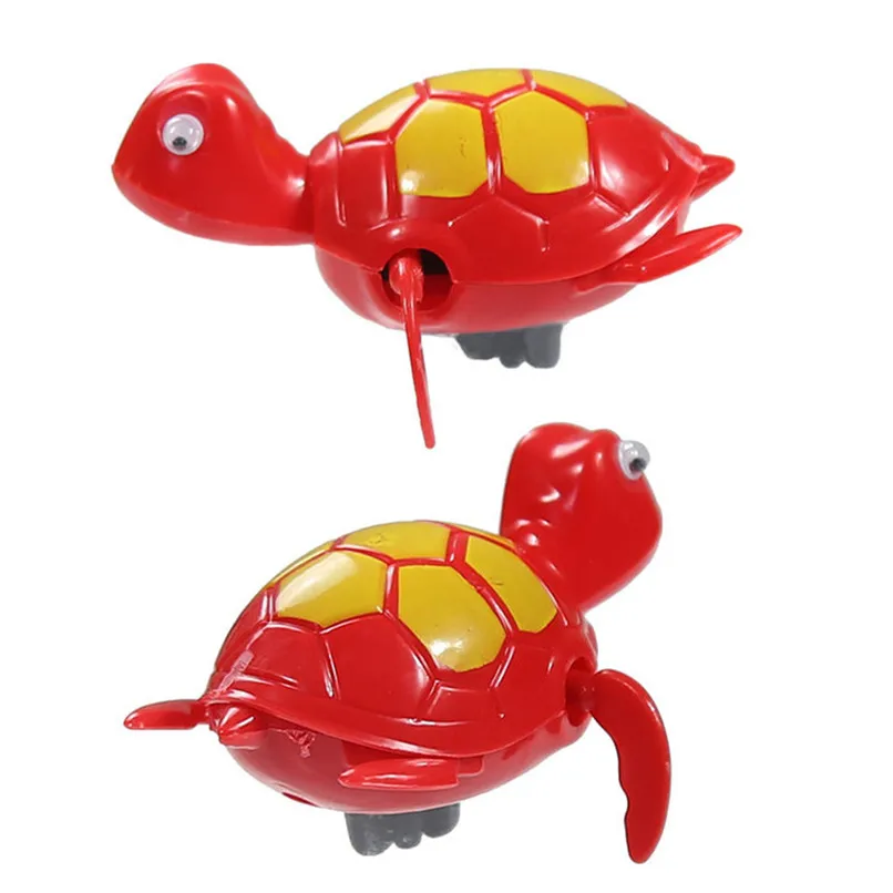 

Dabbling Toy Random Color Cartoon Plastic Tortoise Wind Up Clockwork Toy Baby Bathing Shower Toys suit for tub or pool #L5