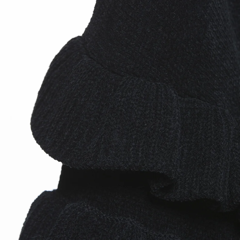 Rosetic Black Sweater Women Goth Winter Loose Black Falbala O-Neck Ruffles Fall Tops Retro Street Preppy Gothic Casual Sweater Rosetic Black Sweater Women Goth Winter Loose Black Falbala O-Neck Ruffles Fall Tops Retro Street Preppy Gothic Casual Sweater